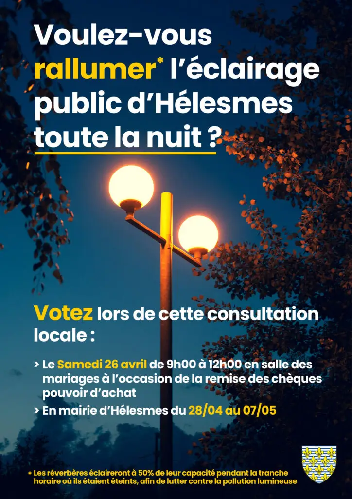 Affiche de consultation locale sur l'éclairage public